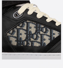 Load image into Gallery viewer, B27 MID-TOP SNEAKER Black Smooth Calfskin with Beige and Black Dior Oblique Jacquard