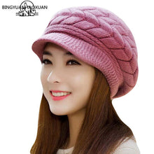 Load image into Gallery viewer, BING YUAN HAO XUAN Knitted Hat Women Winter Hats for Women Ladies Beanie Girls Skullies CAPS Bonnet Femme SnapBack Warm Wool Hat