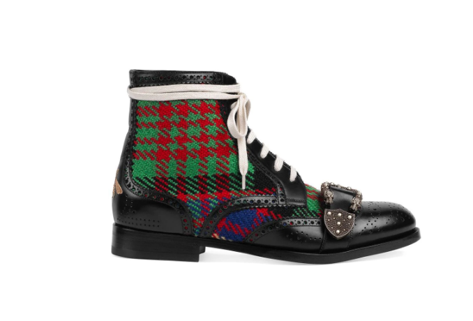 Gucci Tartan Queercore brogue boot