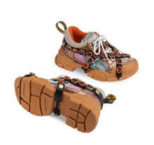 Load image into Gallery viewer, Gucci Flashtrek sneakers with removable crystals
