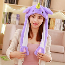 Load image into Gallery viewer, Cute Animal Rabbit Hat Moving Ears Cartoon Toy Hat Airbag Kawaii Funny Toy Cap Kids Plush Toy Birthday Gift Fur Hats for Women

